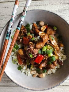 Kung Pao Chicken with Cauliflower Rice Recipe